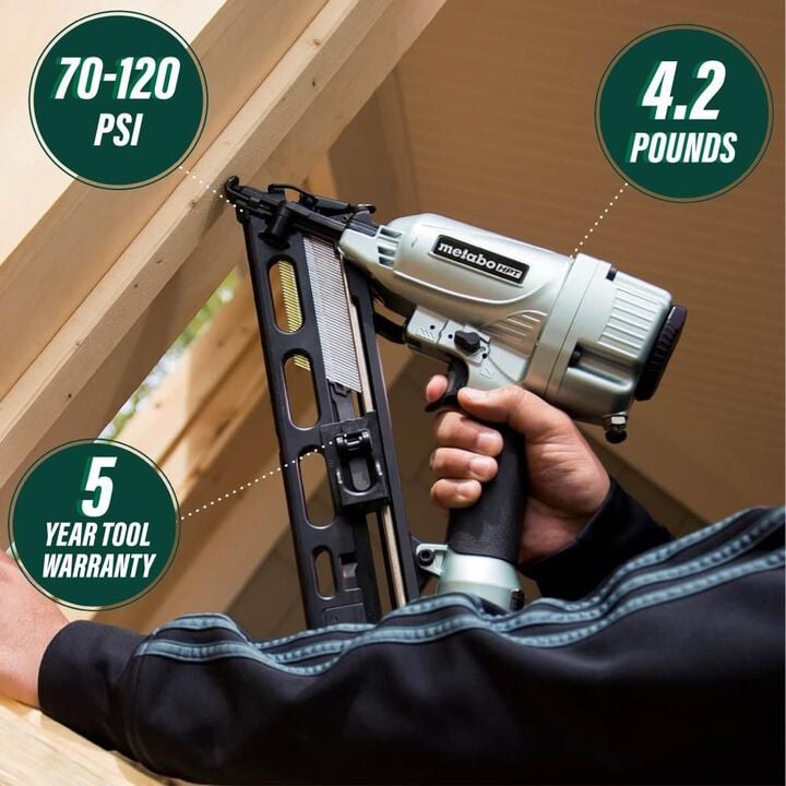 Metabo HPT 2-1/2 In. 15-Gauge Angled Finish Nailer with Air Duster, large image number 2