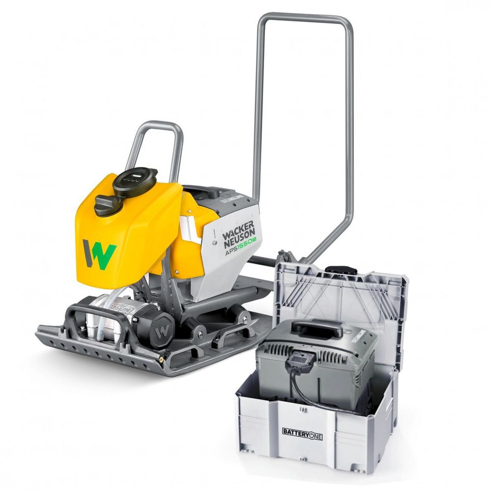Wacker Neuson APS1550WE Battery Vibratory Plate with 2 BOB10 Batteries & Quick Charger, large image number 4