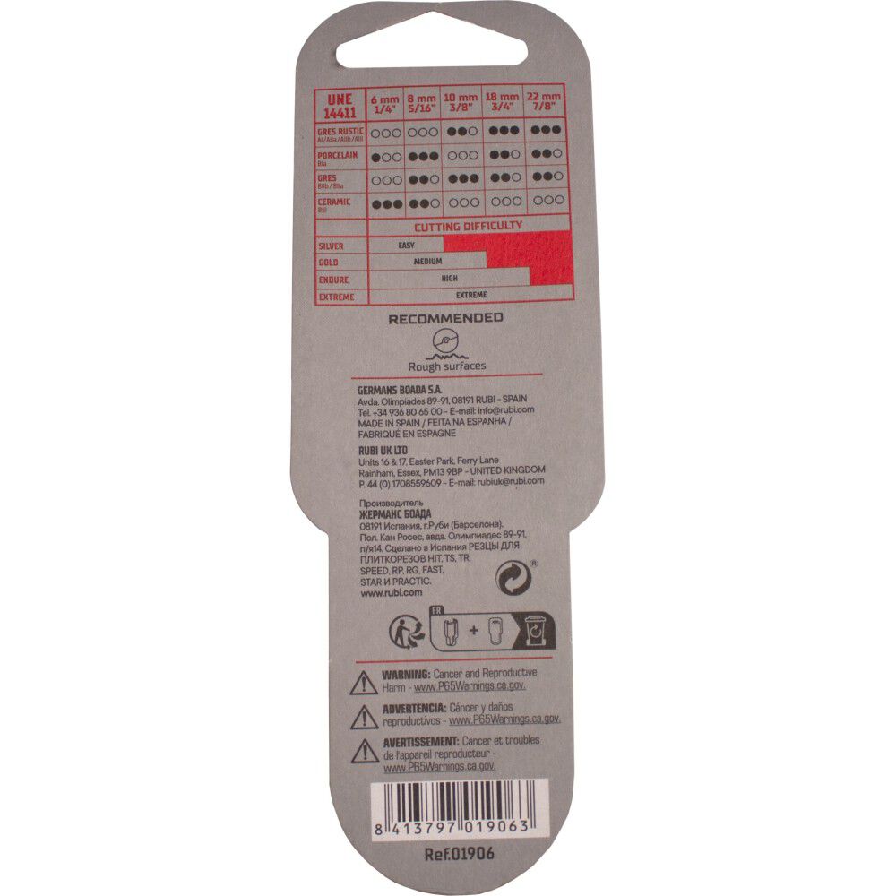 Rubi Tools 8mm Rodel Endure Scoring Wheel, large image number 4
