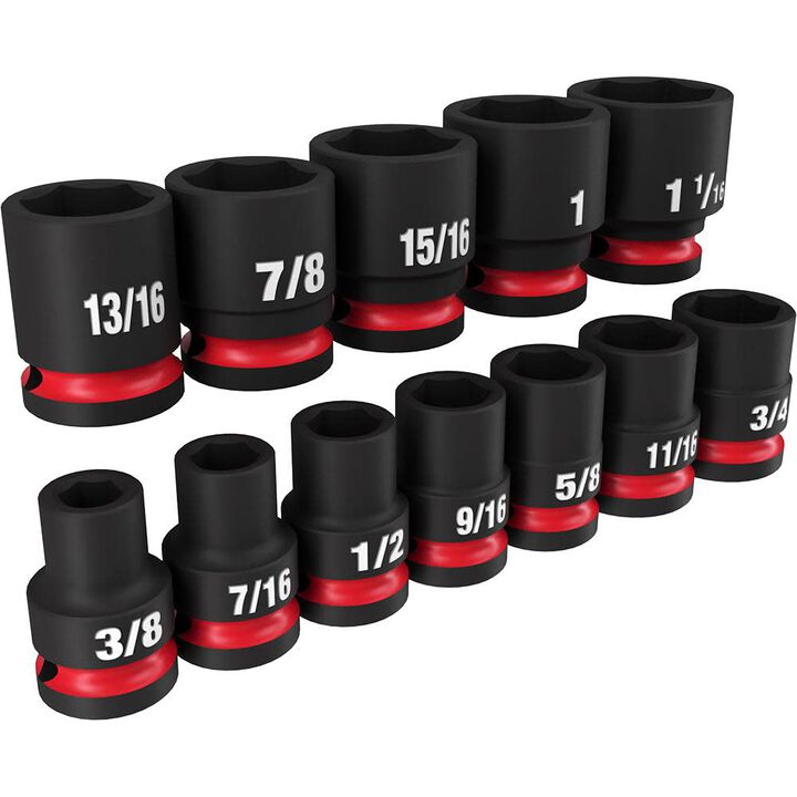 Milwaukee Promotional SHOCKWAVE Impact Duty 1/2" Drive SAE Standard 6 Point Socket Set, 12pc, large image number 2