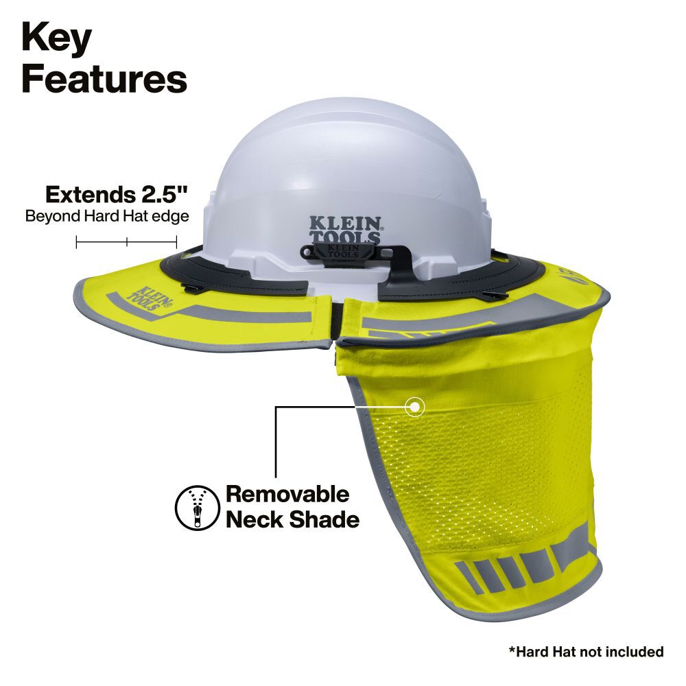 Klein Tools Flame-Resistant Full-Brim Sombrero, High-Visibility Yellow, large image number 2