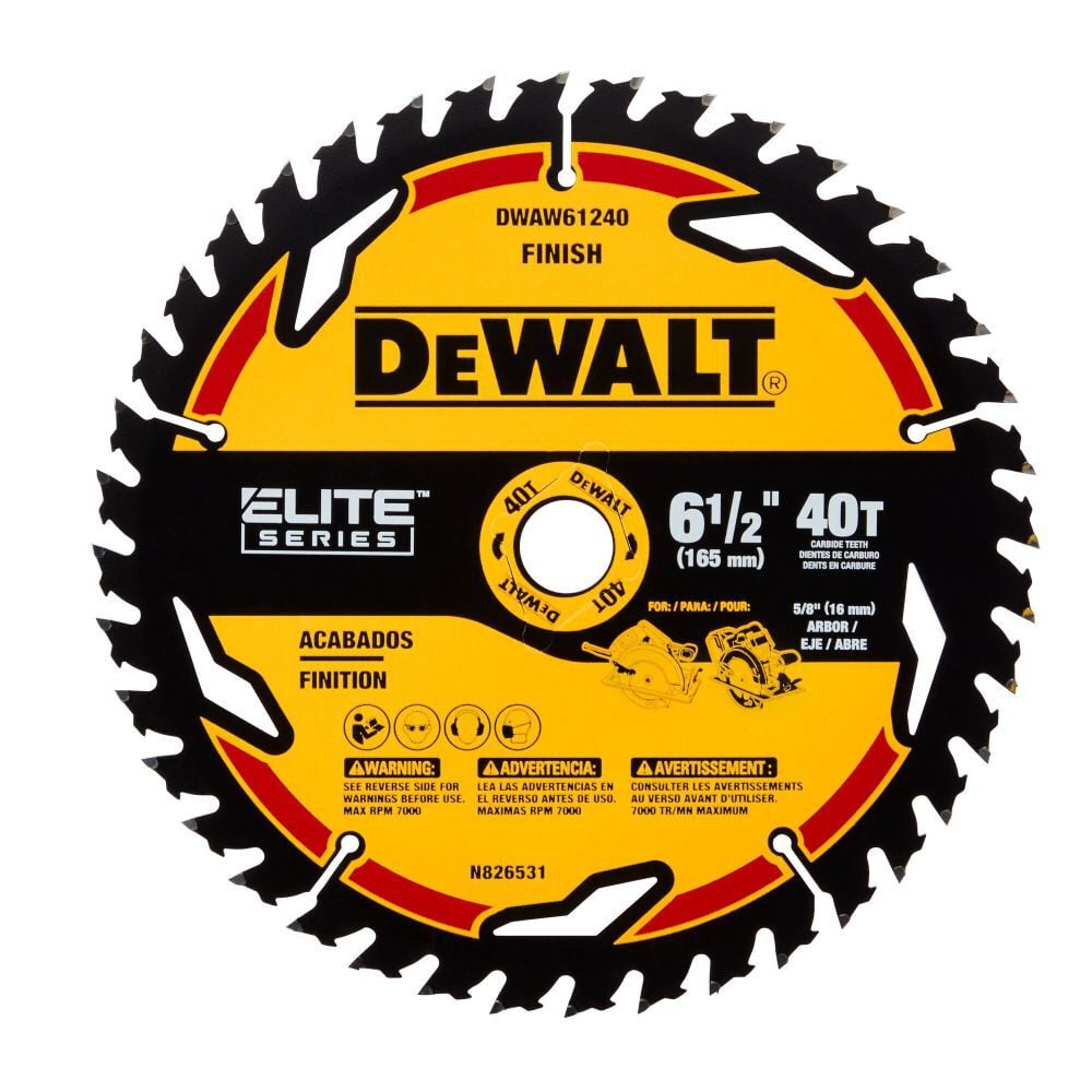 DEWALT Series Blister Circular Saw Blade 6 1/2in 40T – DWAW61240