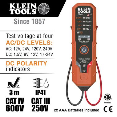 Klein Tools Electronic AC/DC Voltage Tester, large image number 1