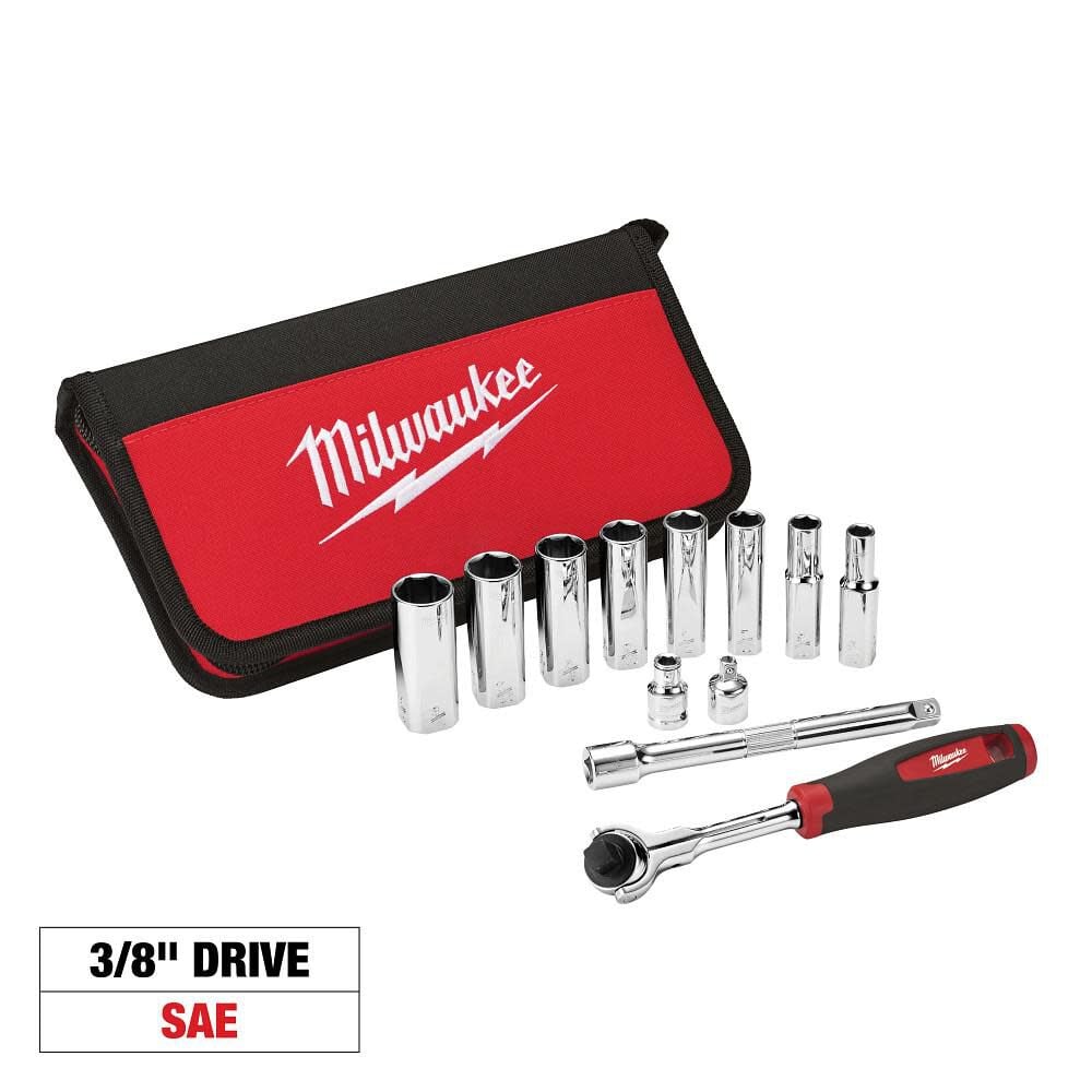 Milwaukee 12-Piece 3/8 in. Drive SAE Socket Set, large image number 11