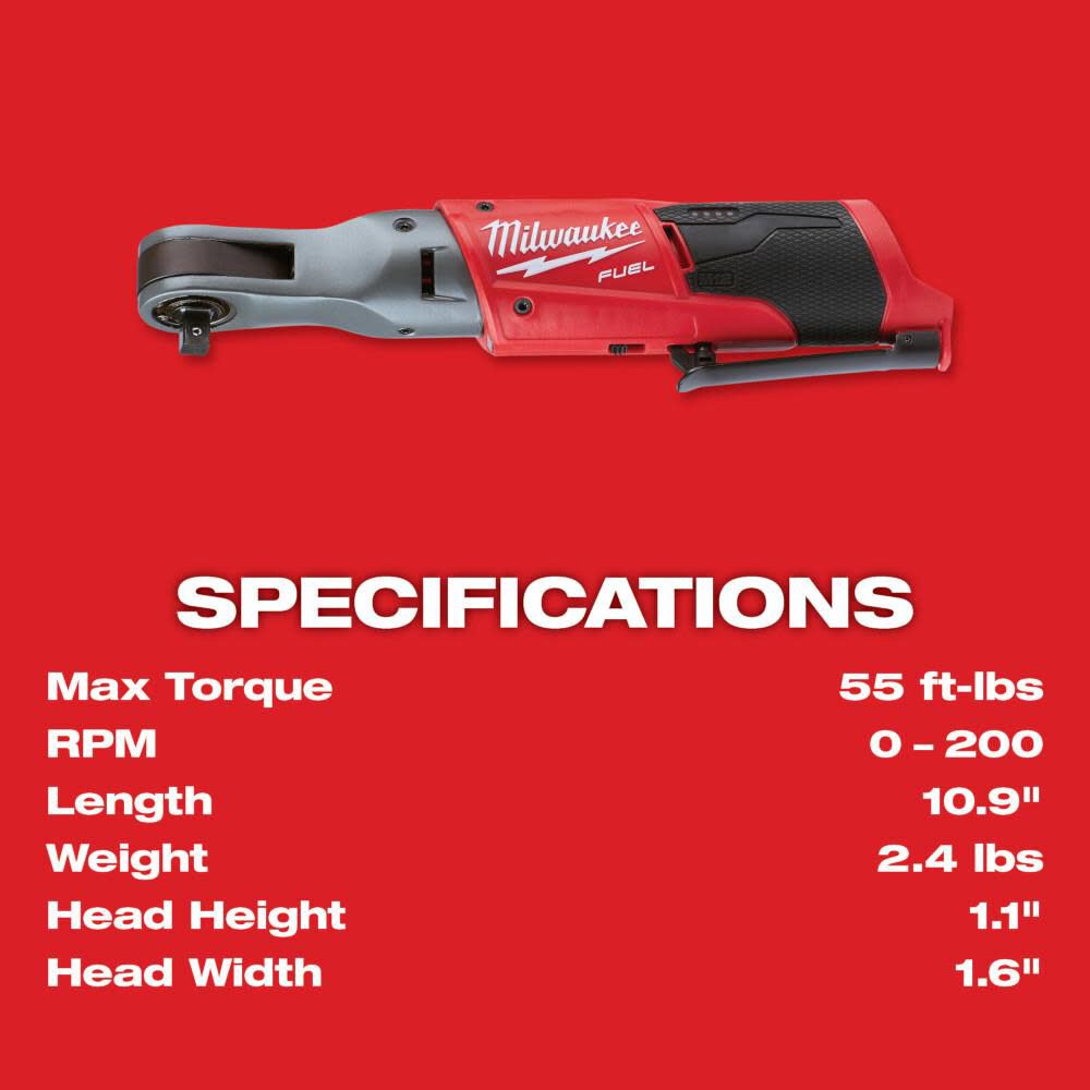 Milwaukee M12 FUEL Ratchet Bare Tool 2557 20 Acme Tools