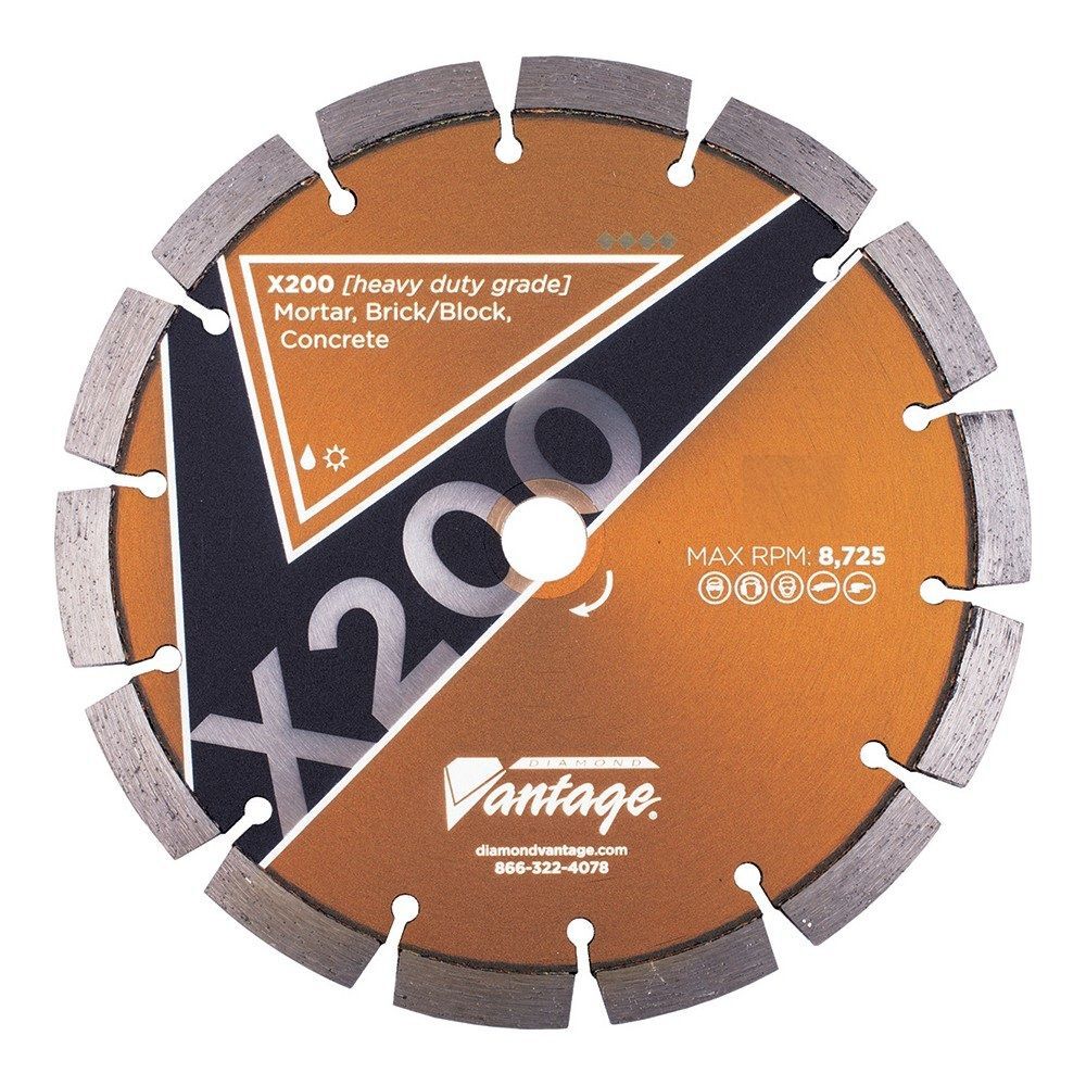 Diamond Vantage 4.5 Inch Segmented Diamond Heavy-Duty Tuck Point Blade for Masonry, large image number 2