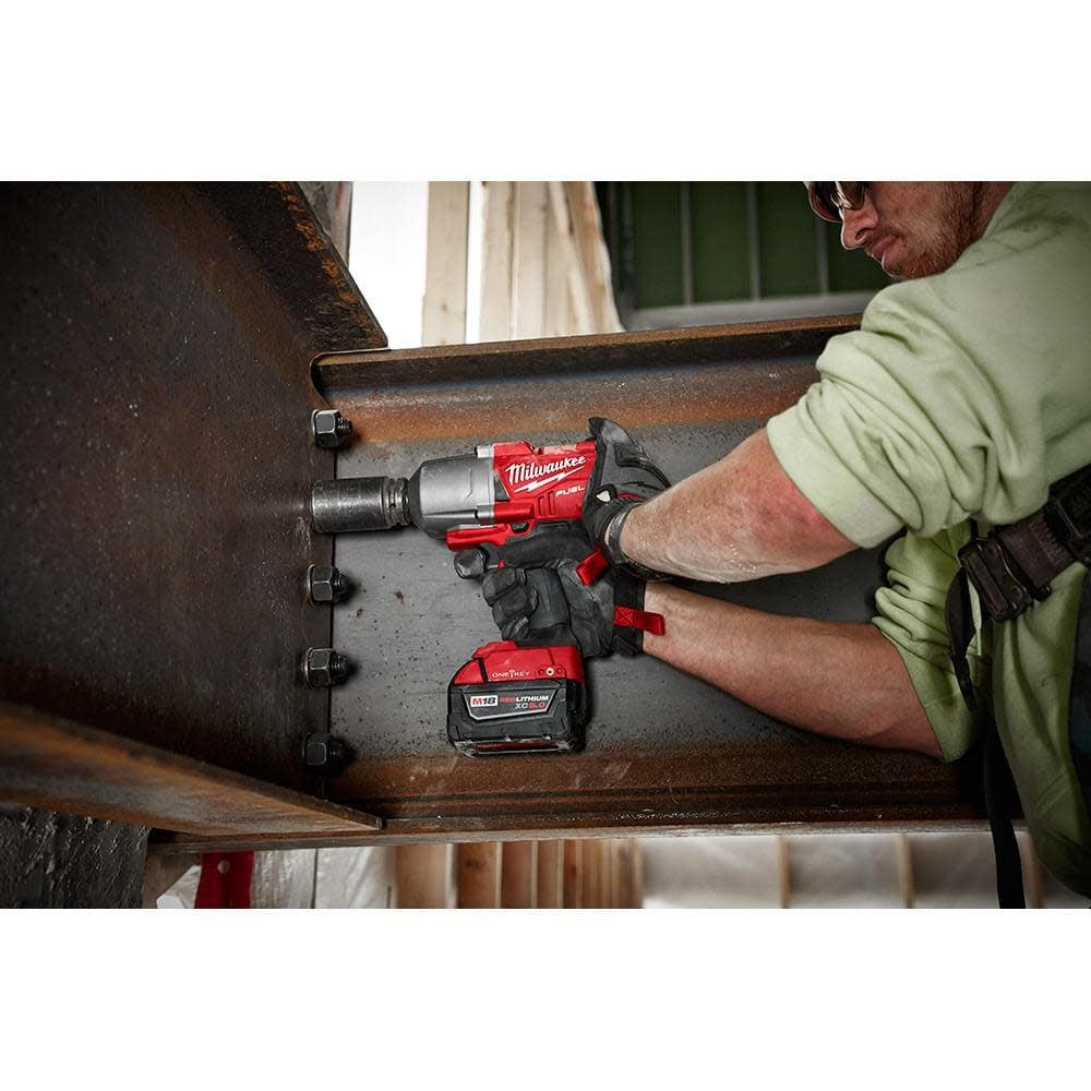 Milwaukee M18 FUEL High Torque Impact Wrench 1/2 Inch Friction Ring & 31PC SHOCKWAVE Impact Duty Socket 1/2 Inch Drive Set with PACKOUT Bundle, large image number 8