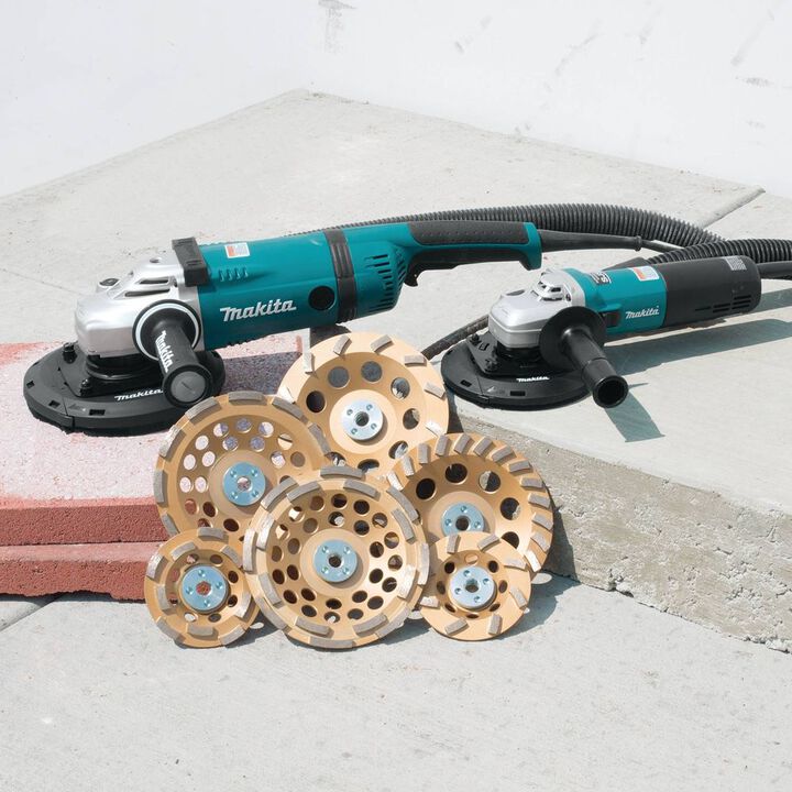 Makita 7 Inch Low-Vibration Double Row Segmented Rim Diamond Cup Wheel for Concrete, large image number 4