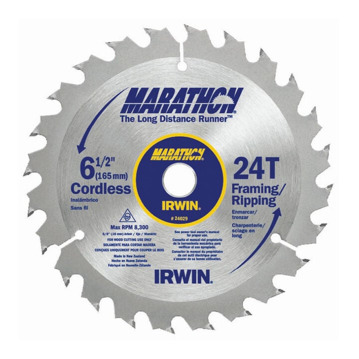 Irwin 6-1/2 In. 24 TPI MARATHON Circular Saw Blade