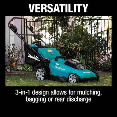 Makita 36V (18V X2) LXT 21in Lawn Mower Kit with 4 Batteries, large image number 4