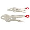 Milwaukee 10inch Curved Jaw & 6inch Long Nose Pliers Set, small