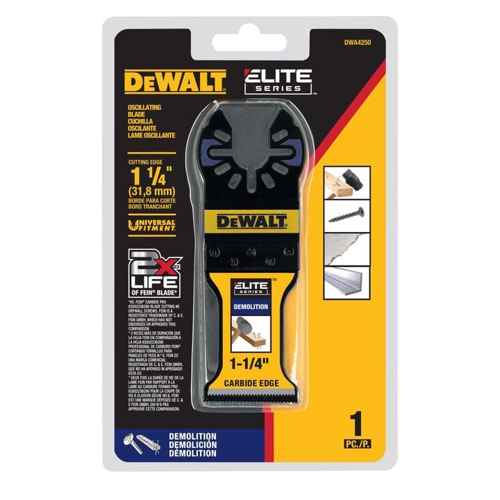 DEWALT ELITE SERIES 1-1/4 Inch Demolition Carbide Edge Oscillating Blade, large image number 5