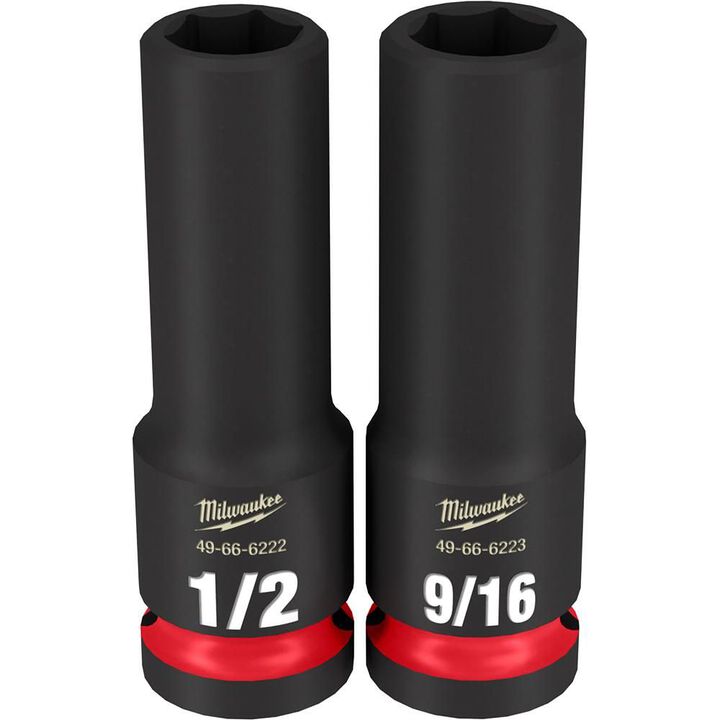 Milwaukee Impact Socket 1/2in Drive SAE 6 Point 12pc, large image number 1