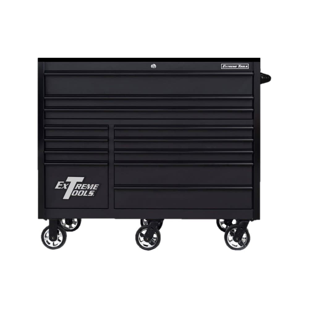 Extreme Tools 55in Black Roller Cabinet with Black – RX552512RCMBBK-X