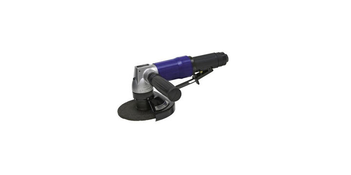 Michigan Pneumatic 0.87HP 12000 RPM 5 In. Wheel Guard Dead Handle Angle Grinder, large image number 1