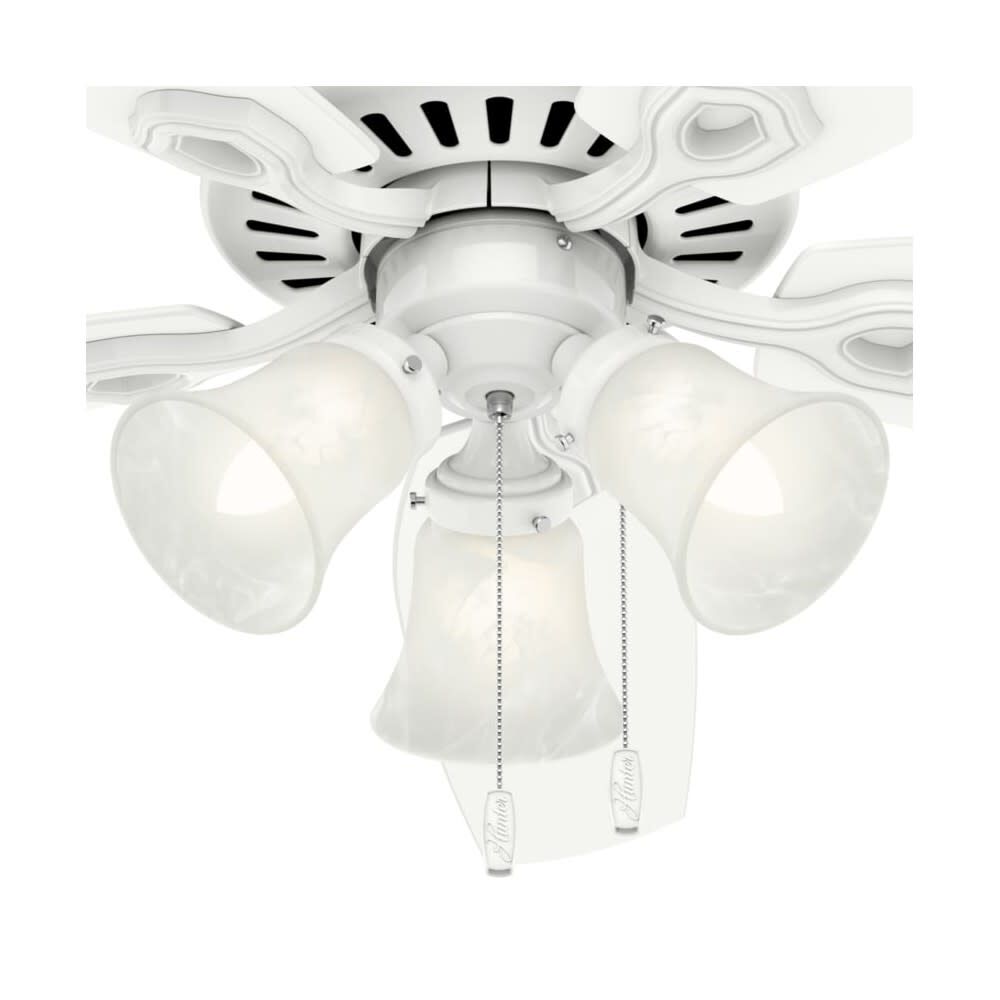 Hunter Fan Builder Plus Ceiling Fan 52in Snow White Snow White, large image number 4