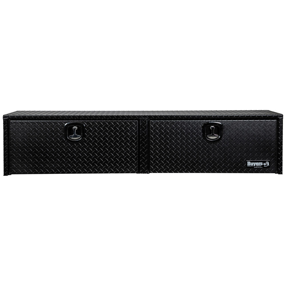 Buyers Products Company 18x16x72 Textured Matte Black Diamond Tread Aluminum Topsider Truck Box, large image number 6