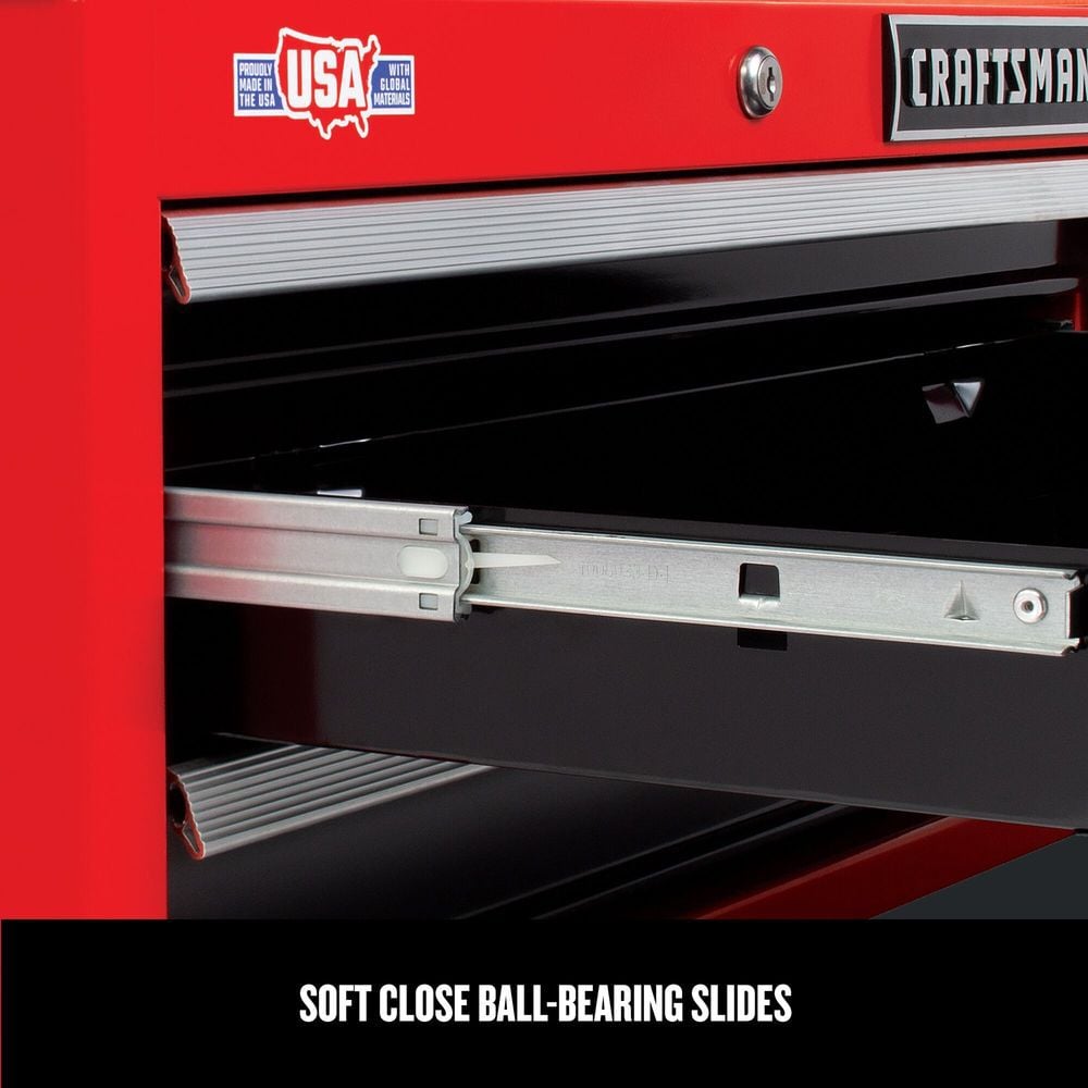 CRAFTSMAN 26 Inch 3-Drawer Intermediate Tool Chest, Red (2000 Series), large image number 4