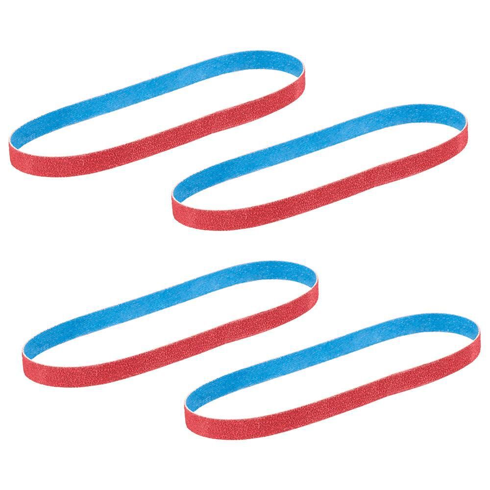 Milwaukee 1/2 Inch x 18 Inch 80 Grit Bandfile Belts  4 Pack, large image number 1