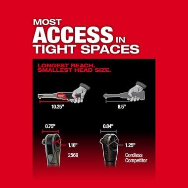Milwaukee M12 FUEL 3/8inch Extended Reach High Speed Ratchet (Bare Tool), large image number 3