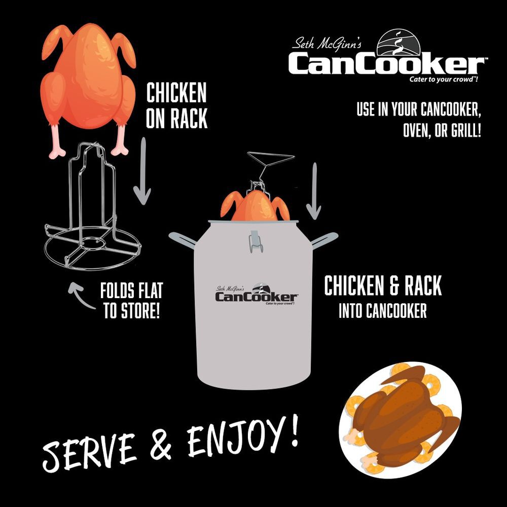 Cancooker Stainless Steel Foldable Chicken Rack, large image number 6