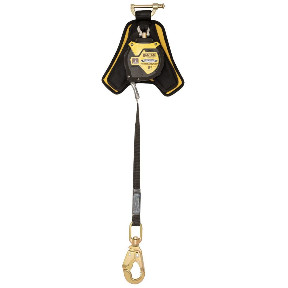 Werner 8 Ft. Single Leg Self Retracting Lifeline with Steel Swivel Snap Hook, large image number 1