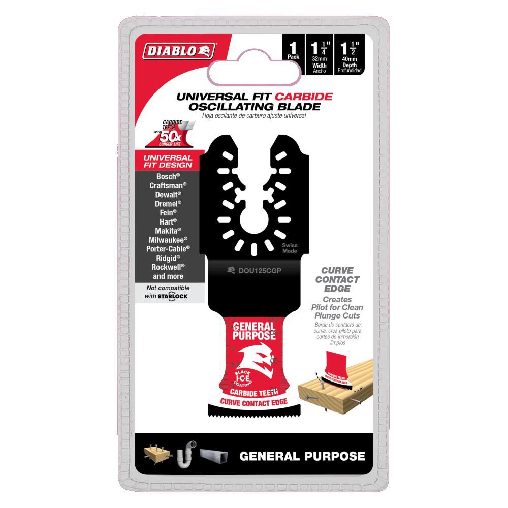 Diablo Tools 11/4in Universal Fit Carbide Osc. Blade for General