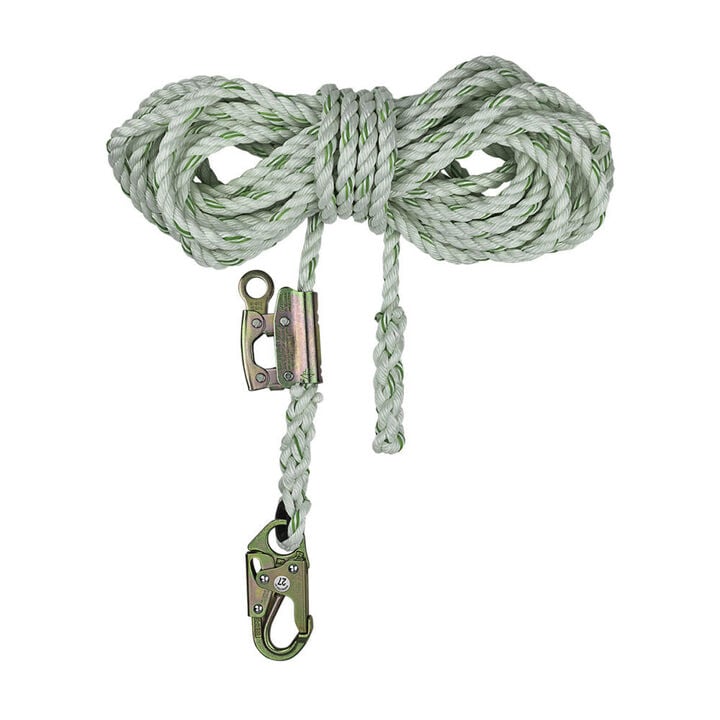 Safewaze PRO 50 Ft. Vertical Lifeline Assembly: Snap Hook, Rope Grab