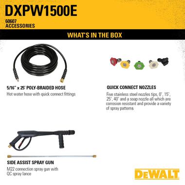 DEWALT DXPW1500E 1500 PSI at 2.0 GPM Cold Water Residential Electric Pressure Washer, large image number 6