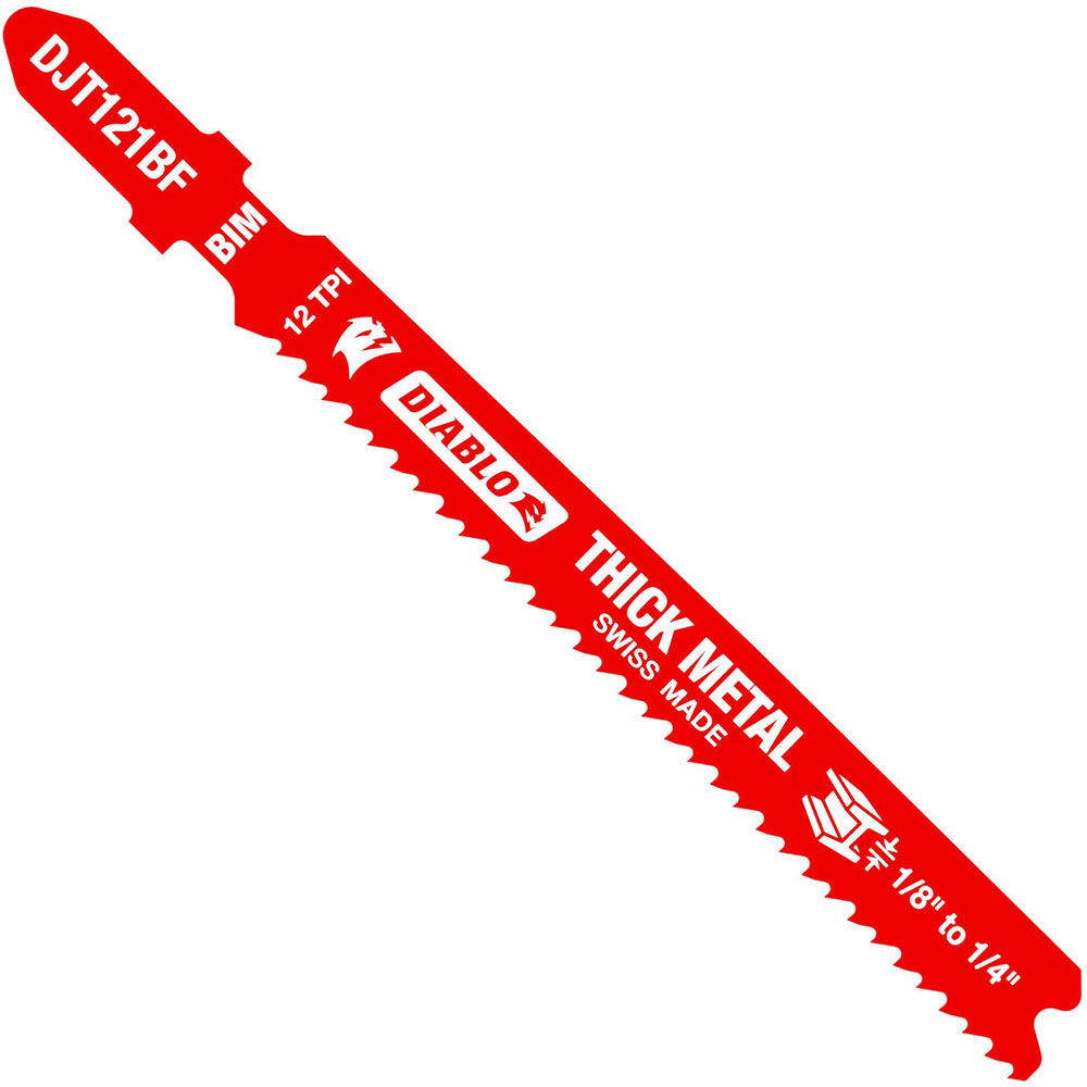 Diablo Tools 3-3/8in 12 TPI Bi-Metal T-Shank Jig Saw Blades for Thick Metal 5pk, large image number 1