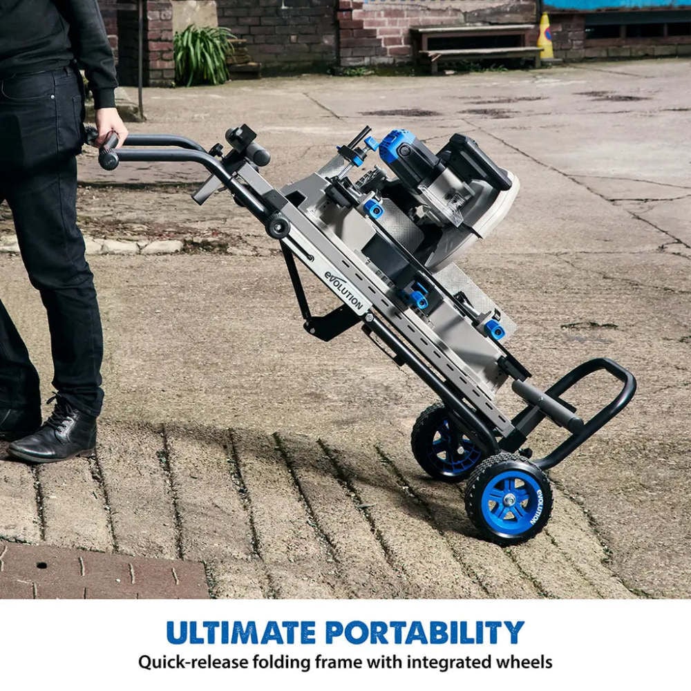 Evolution Power Tools MCSSTAND 662 Lbs Mitering Chop Saw Stand with Powerlift Assist, large image number 4
