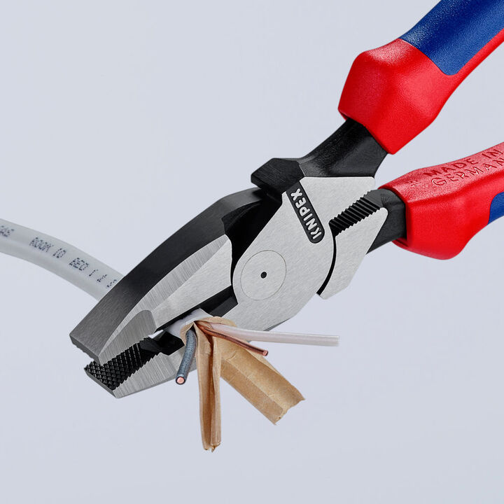 Knipex 9-1/2 Inch Linemans Pliers with Multi-Component Handle, large image number 7