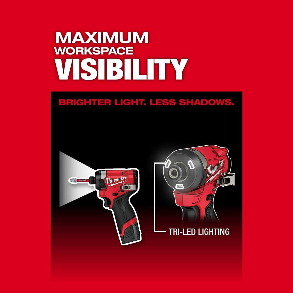 Milwaukee M12 FUEL 1/4inch Hex Impact Driver (Bare Tool), large image number 7