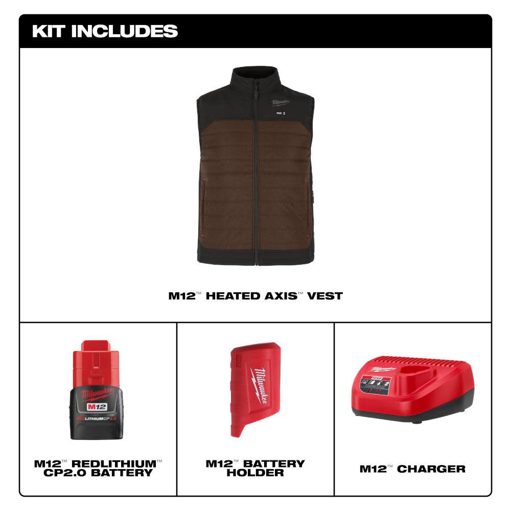 Milwaukee M12 Heated AXIS Vest Kit with Heated Gear Power Source and App Control, large image number 4