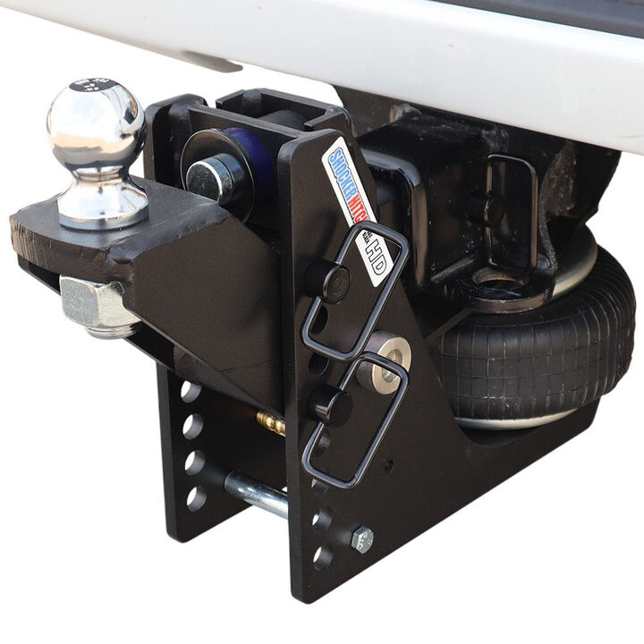 Shocker Hitch HD 20K Max Black 2 Inch Air Receiver Hitch & Raised Ball Mount 2 Inch Hitch Ball, large image number 1