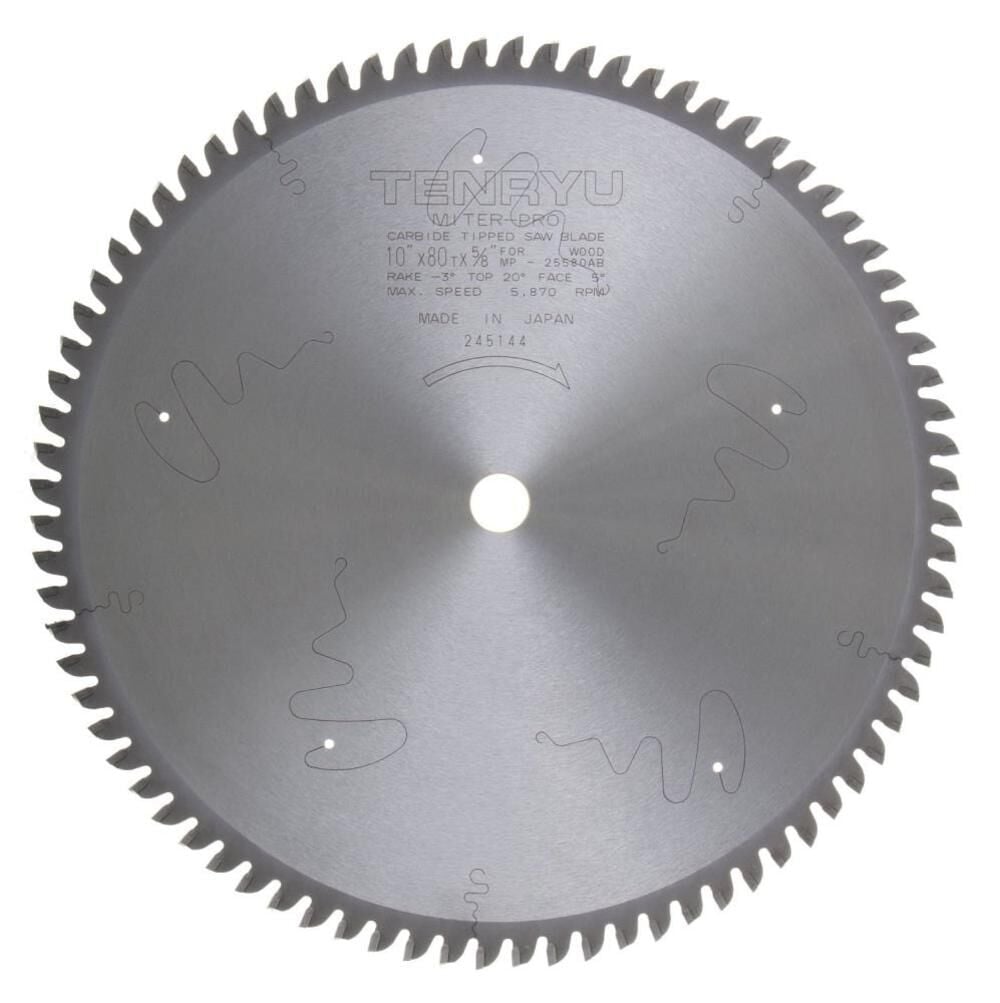 Tenryu 10In x 80T Smooth Cut Miter Saw Blade, large image number 1