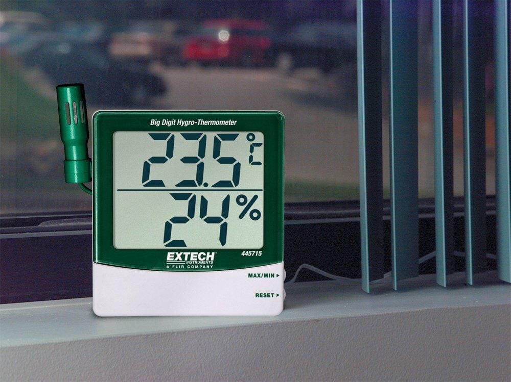 Extech Big Digit Hygro-Thermometer with Remote Probe, large image number 2
