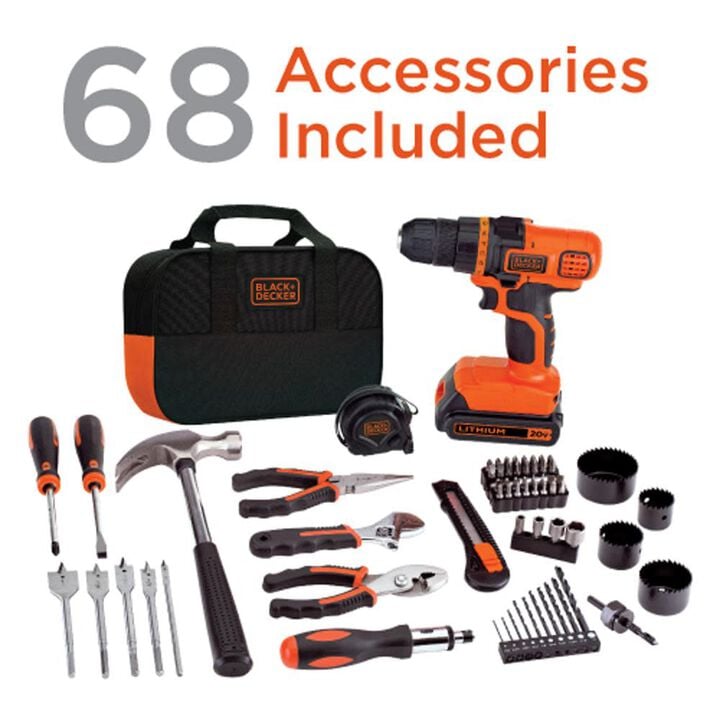 Black and Decker 20V MAX LITHIUM DRILL PROJECT KIT, large image number 2
