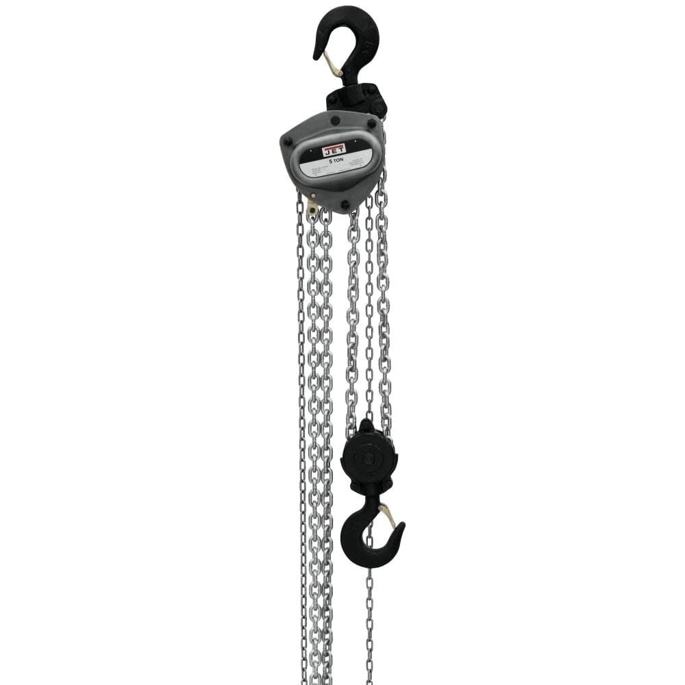 JET L100-500WO-40 5 Ton Hand Chain Hoist 40 Ft. Lift with Overload Protection – 208140