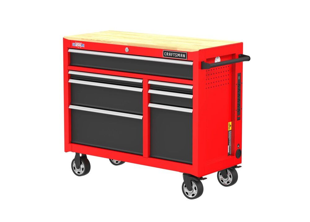 CRAFTSMAN S2000 41 Inch 7-Drawer Workstation, Red – CMST98271RB
