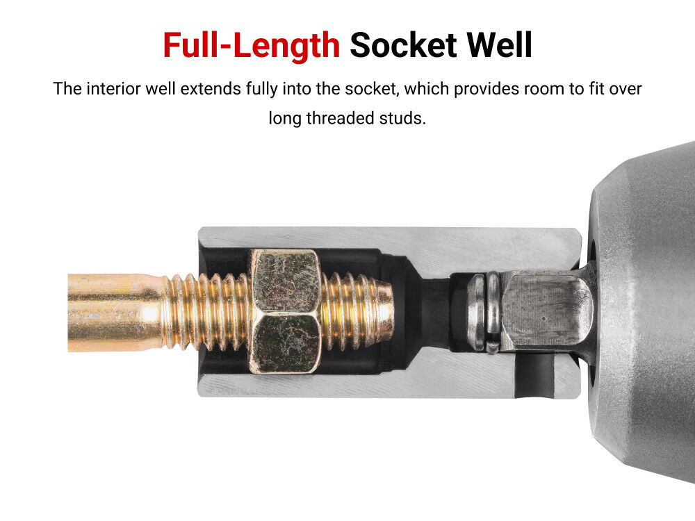 Tekton 3/8 Inch Shallow, Semi-Deep, Deep 6 Point Impact Sockets, Rails, 45 Pieces, large image number 5