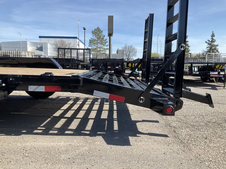 Orangeline Equipment Hauler Trailer 83in x 17 + 3' Cleated Dovetail Heavy Duty, large image number 14