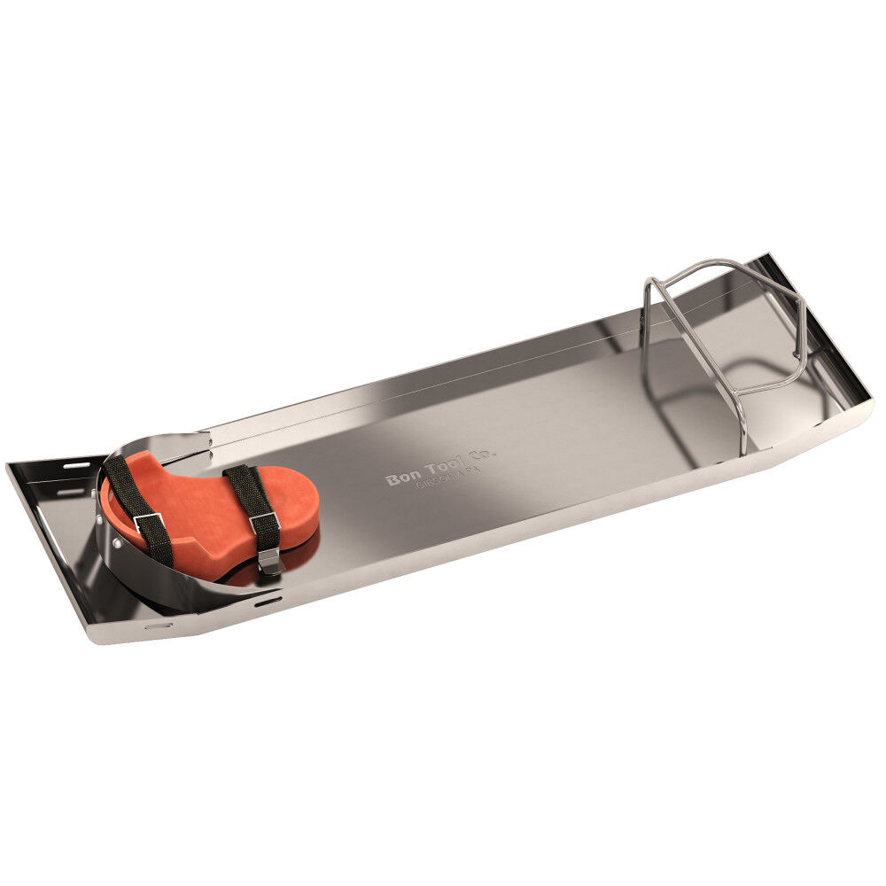 Bon Tool Pair of Stainless Steel Curved End Knee Boards with Knee Pads, large image number 3