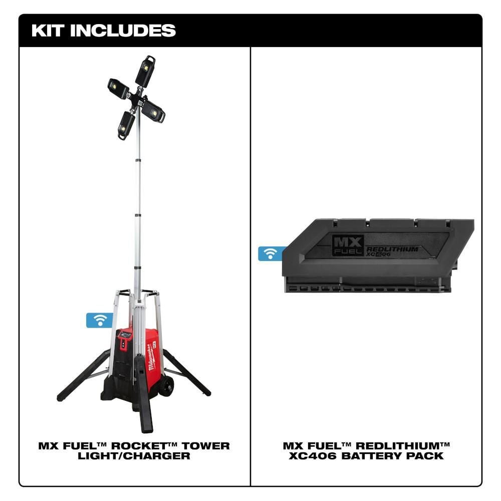 Milwaukee MX FUEL ROCKET Tower Light/Charger Kit, large image number 2