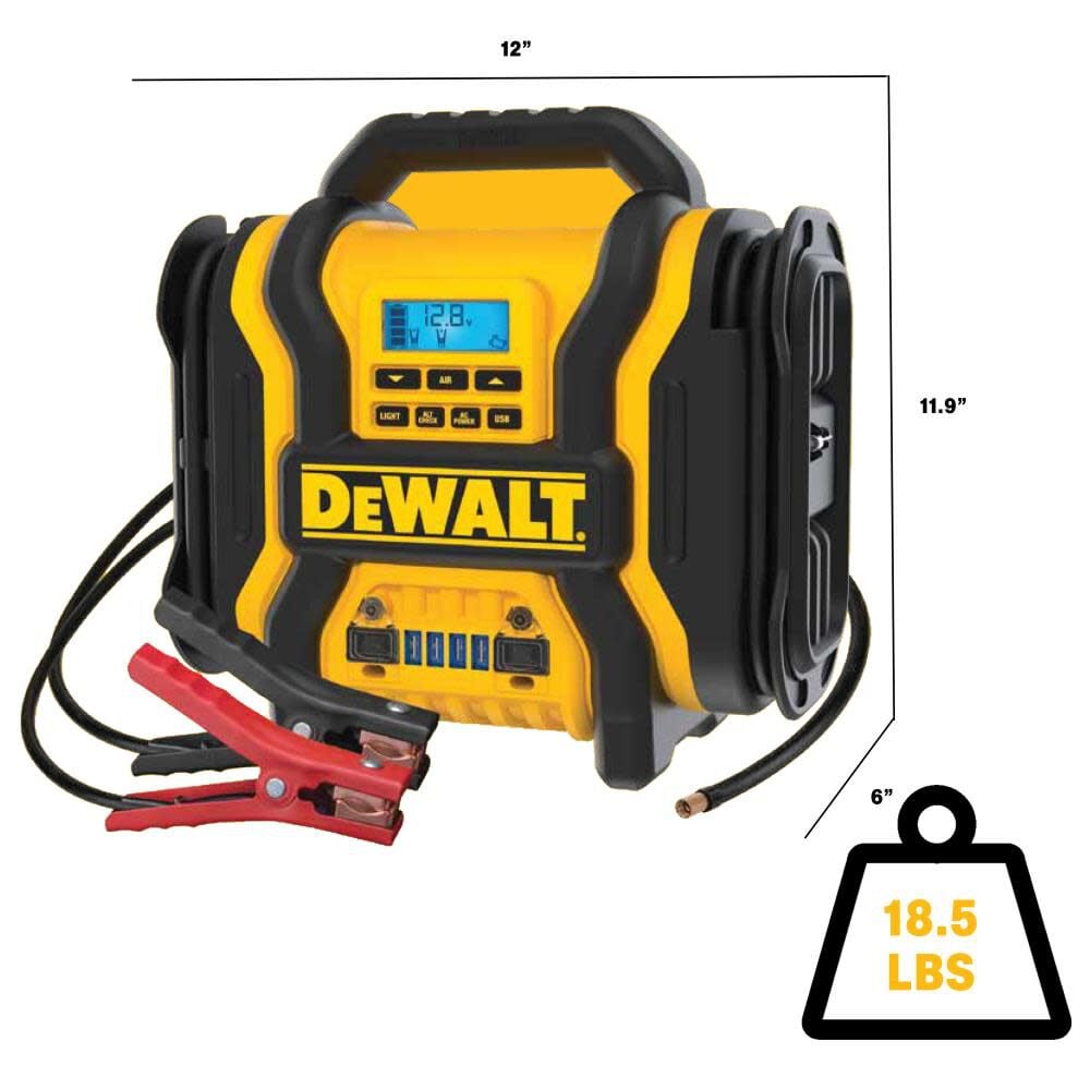 DEWALT 120V Digital Jump Starter/Power Station 1600 Peak Amp DXAEPS14