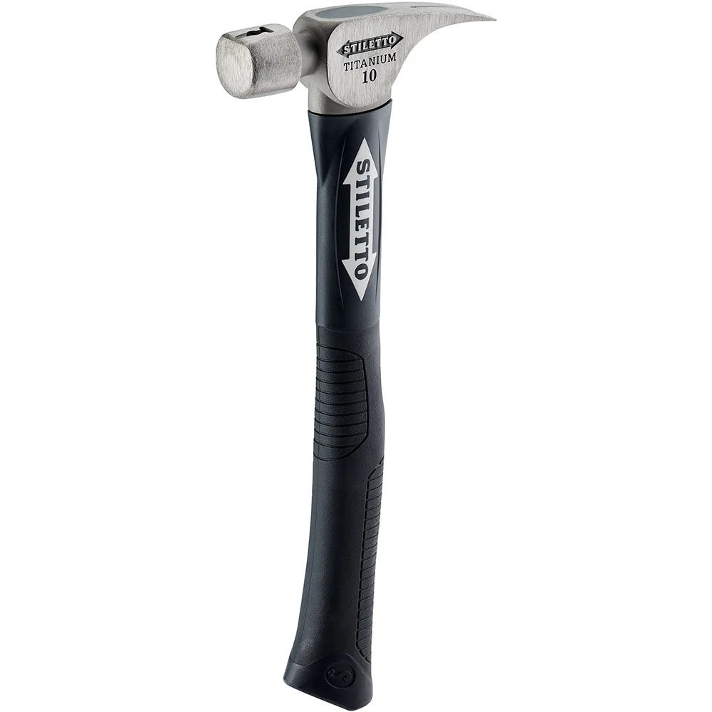 Stiletto 10oz Titanium Smooth Face Hammer with 14.5In Hybrid Fiberglass Handle, large image number 1
