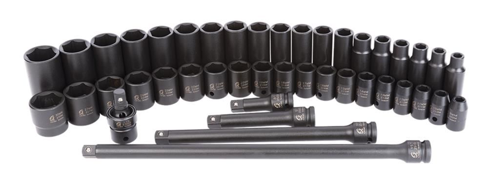 Sunex 43 pc. 1/2 In. Drive Master Metric Impact Socket Set, large image number 7