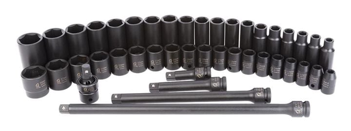 Sunex 43 pc. 1/2 In. Drive Master Metric Impact Socket Set, large image number 6