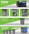 Toter 64 Gallon Trash Can with Smooth Wheels and Lid, small image number 3