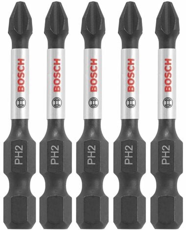 Bosch 5 pc Impact Tough 2 In Phillips #2 Power Bits, large image number 0